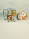 Coffee Mug and Coaster Set - Love