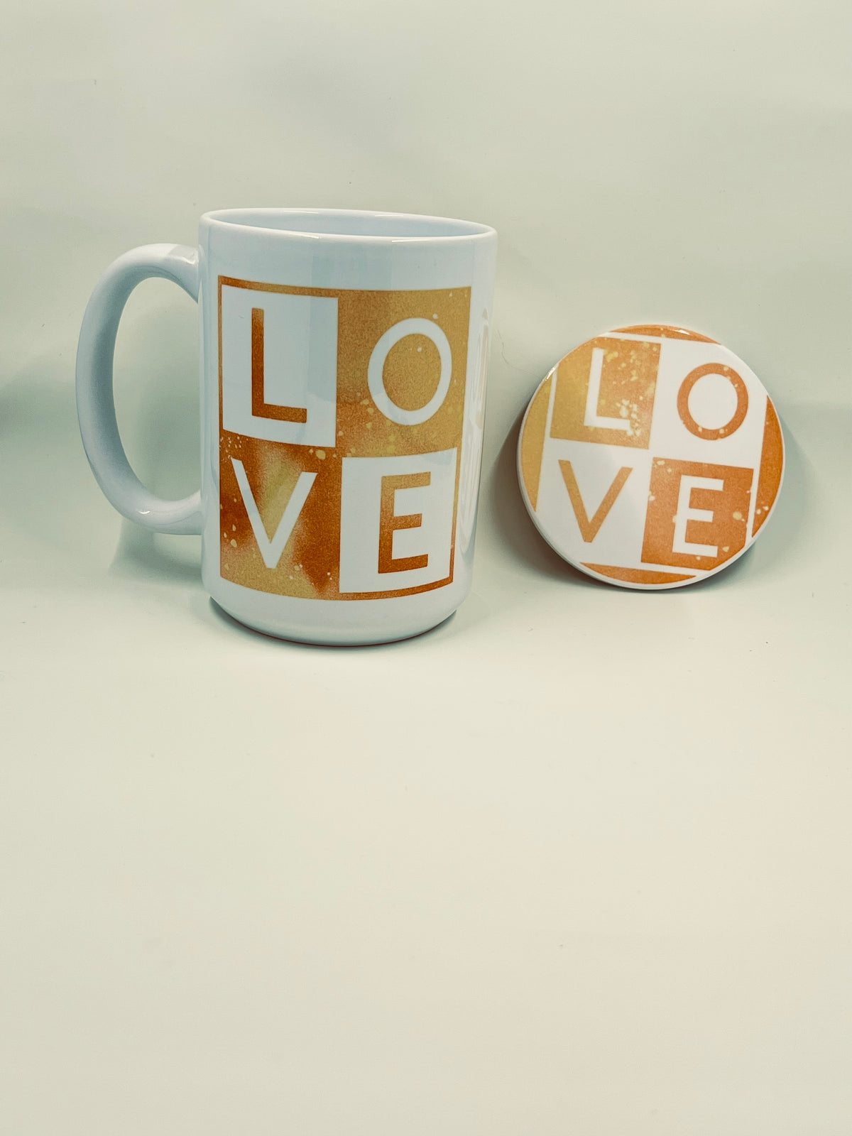 Coffee Mug and Coaster Set - Love