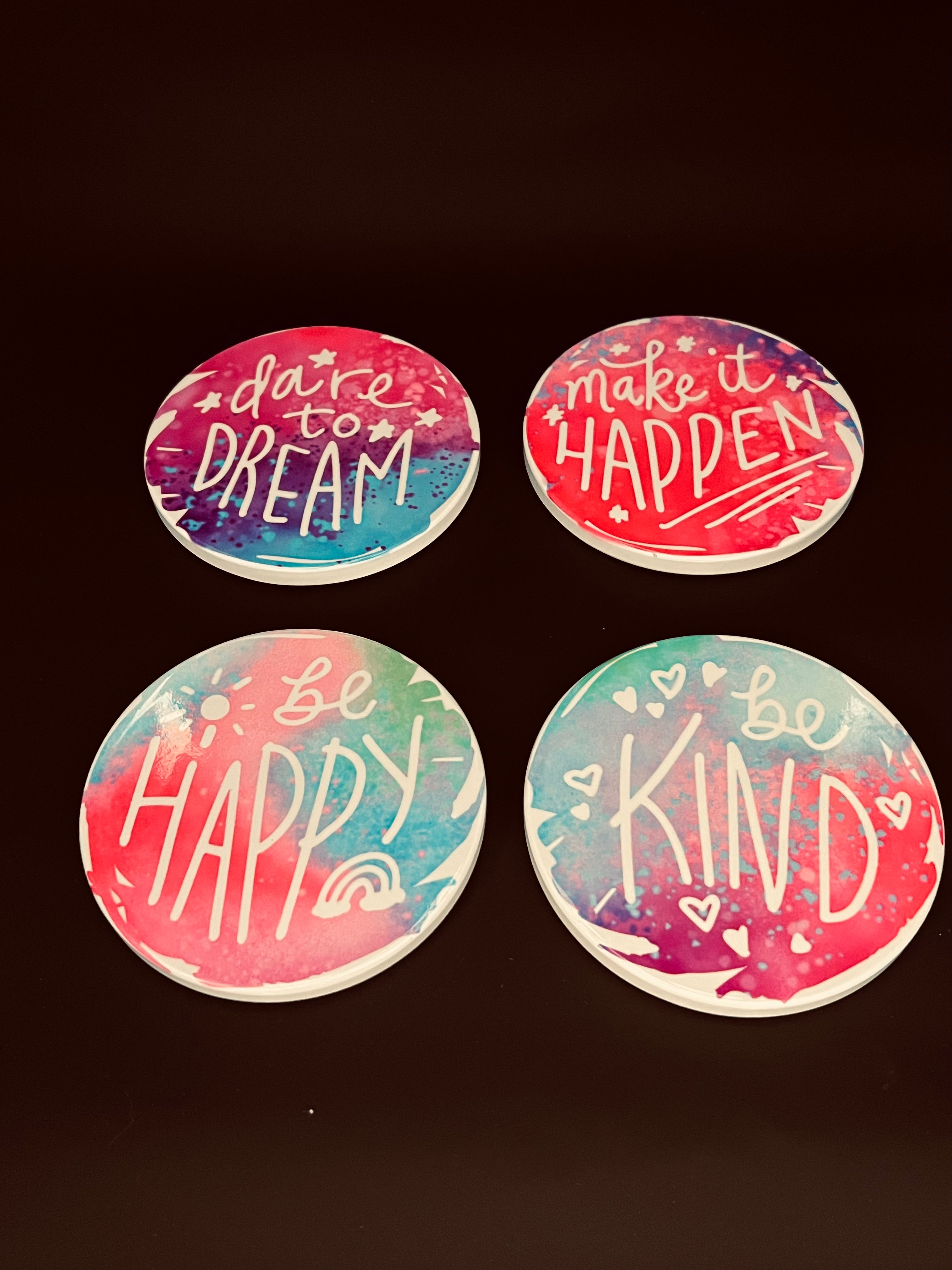Ceramic Coasters - Be Happy