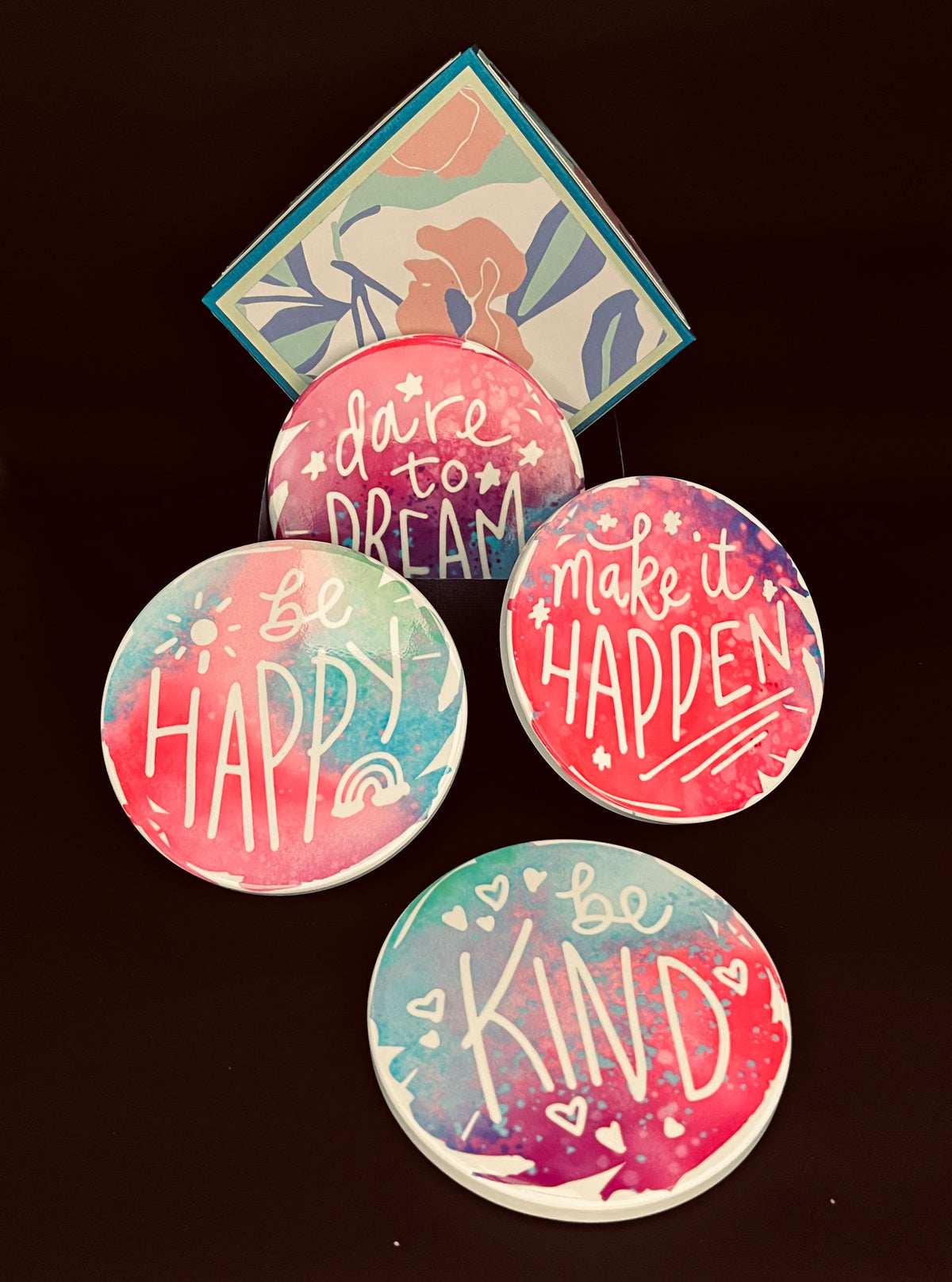 Ceramic Coasters - Be Happy