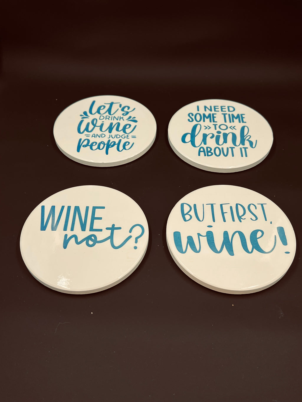 Ceramic Coasters - Wine Not