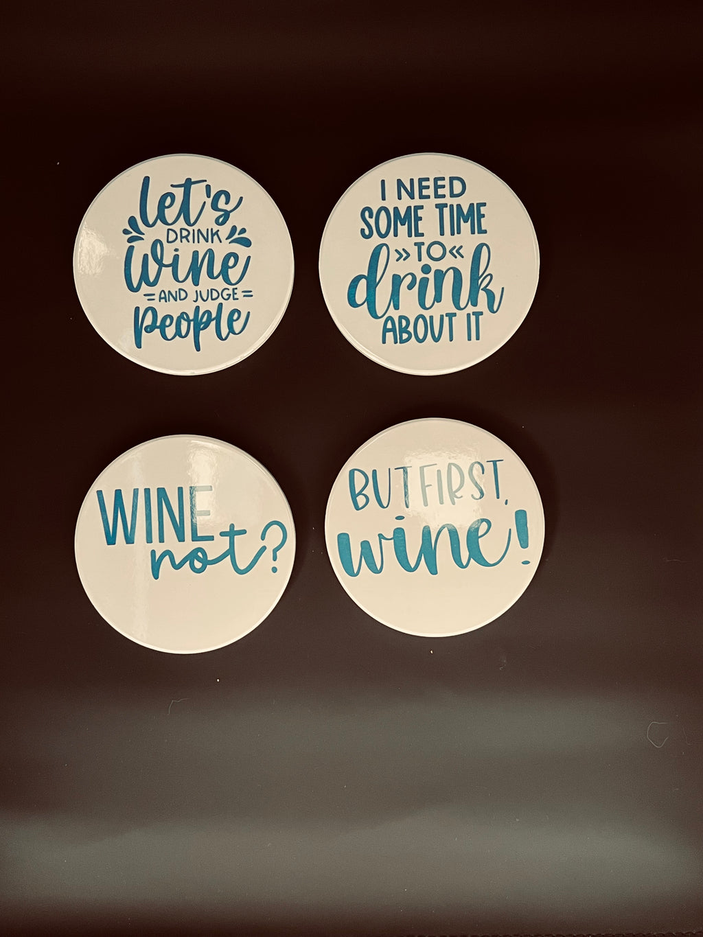 Ceramic Coasters - Wine Not