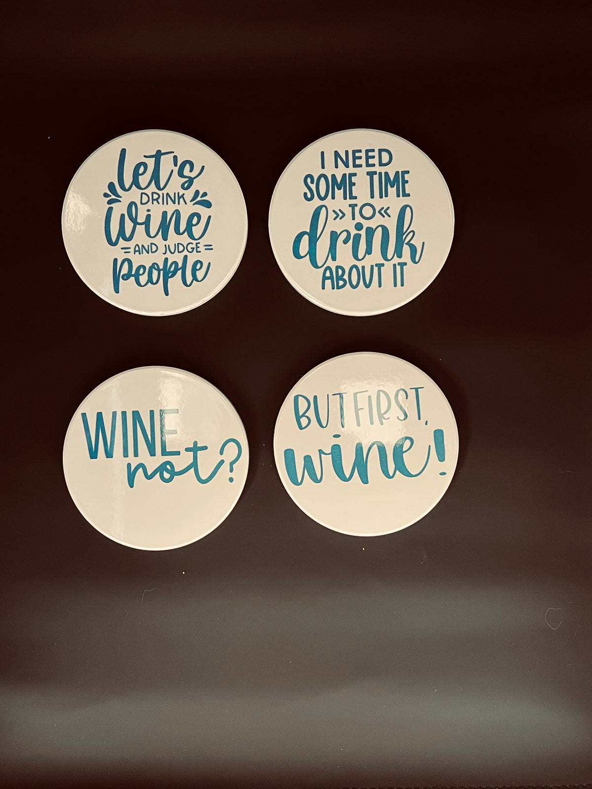 Ceramic Coasters - Wine Not