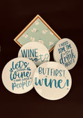 Ceramic Coasters - Wine Not