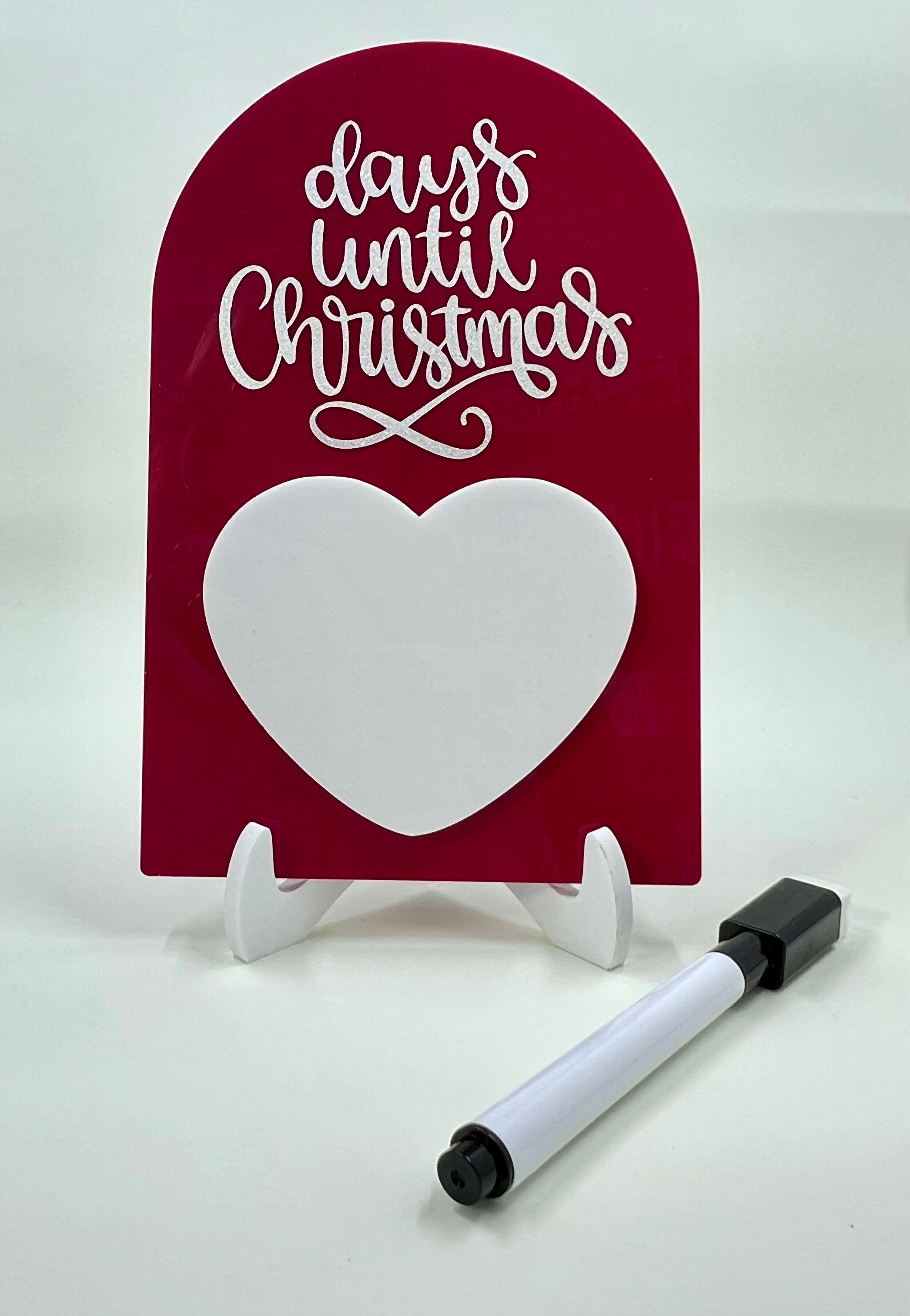 Acrylic Keepsake Board - Days Until Christmas