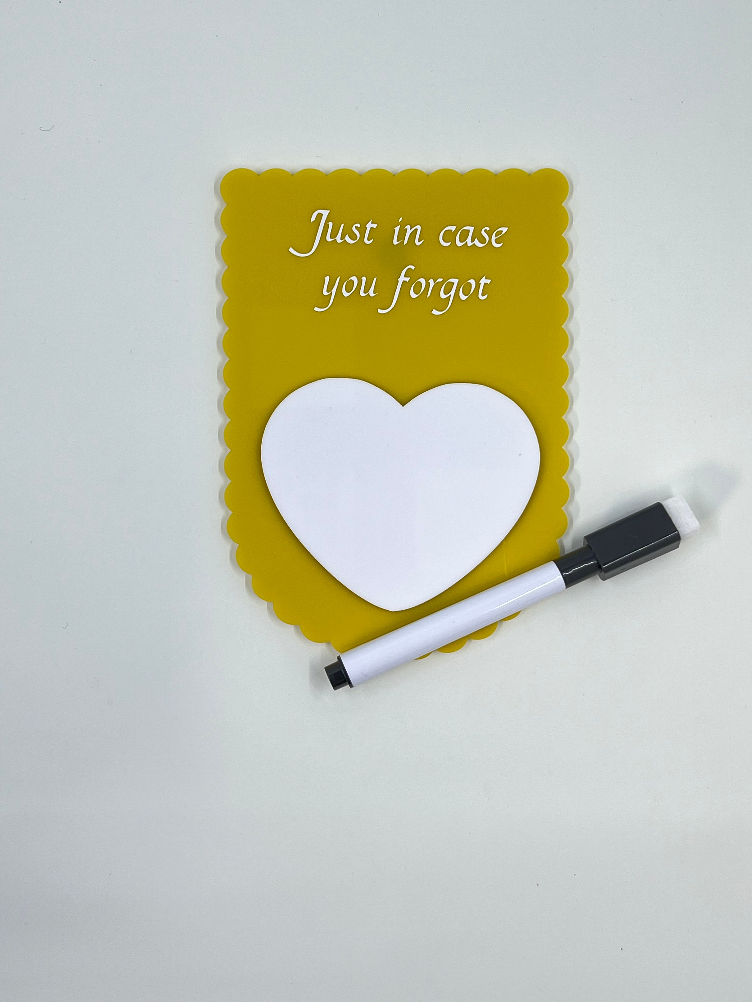 Acrylic Keepsake Board - Just In Case You Forgot