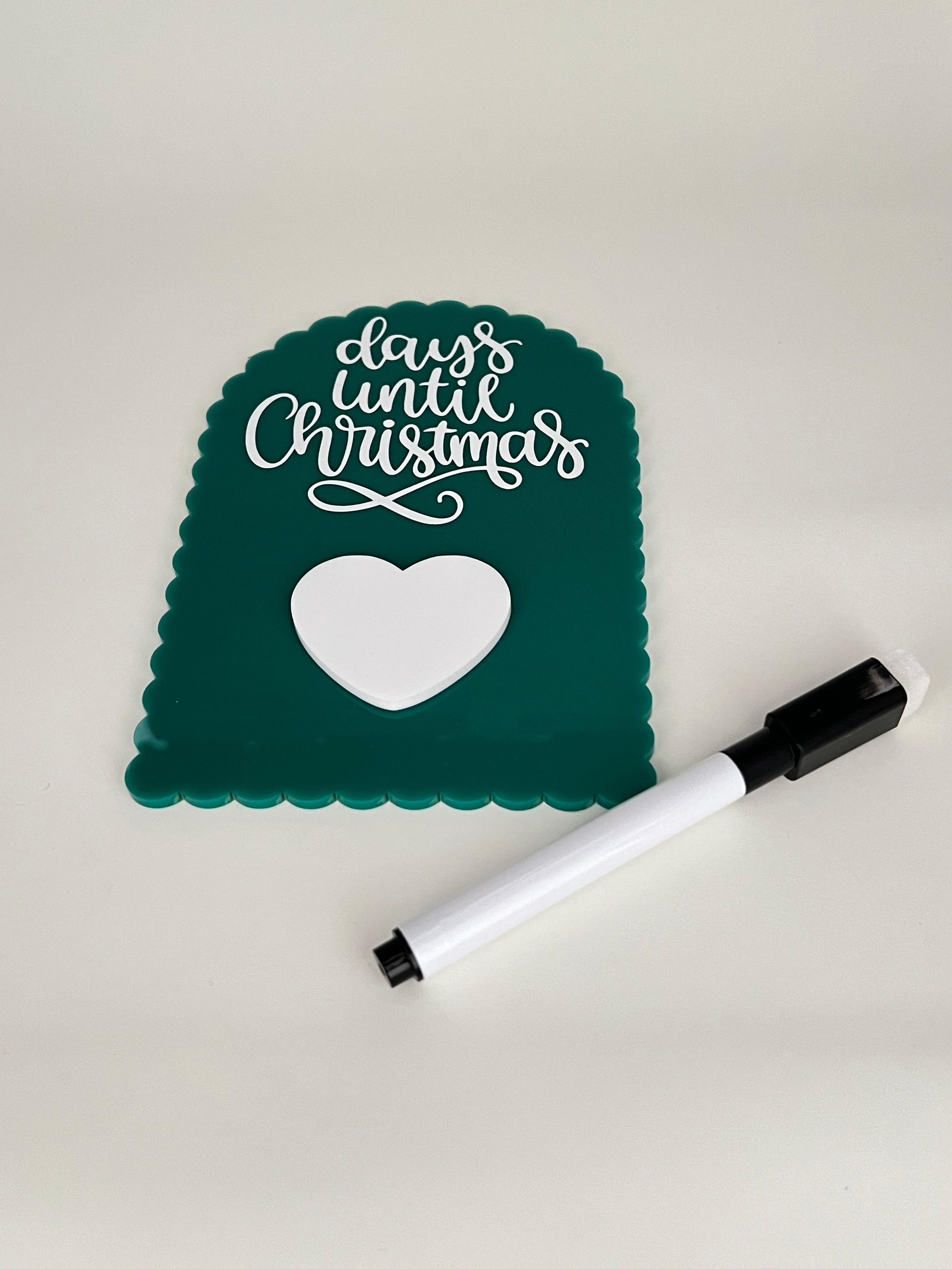 Acrylic Keepsake Board - Days Until Christmas