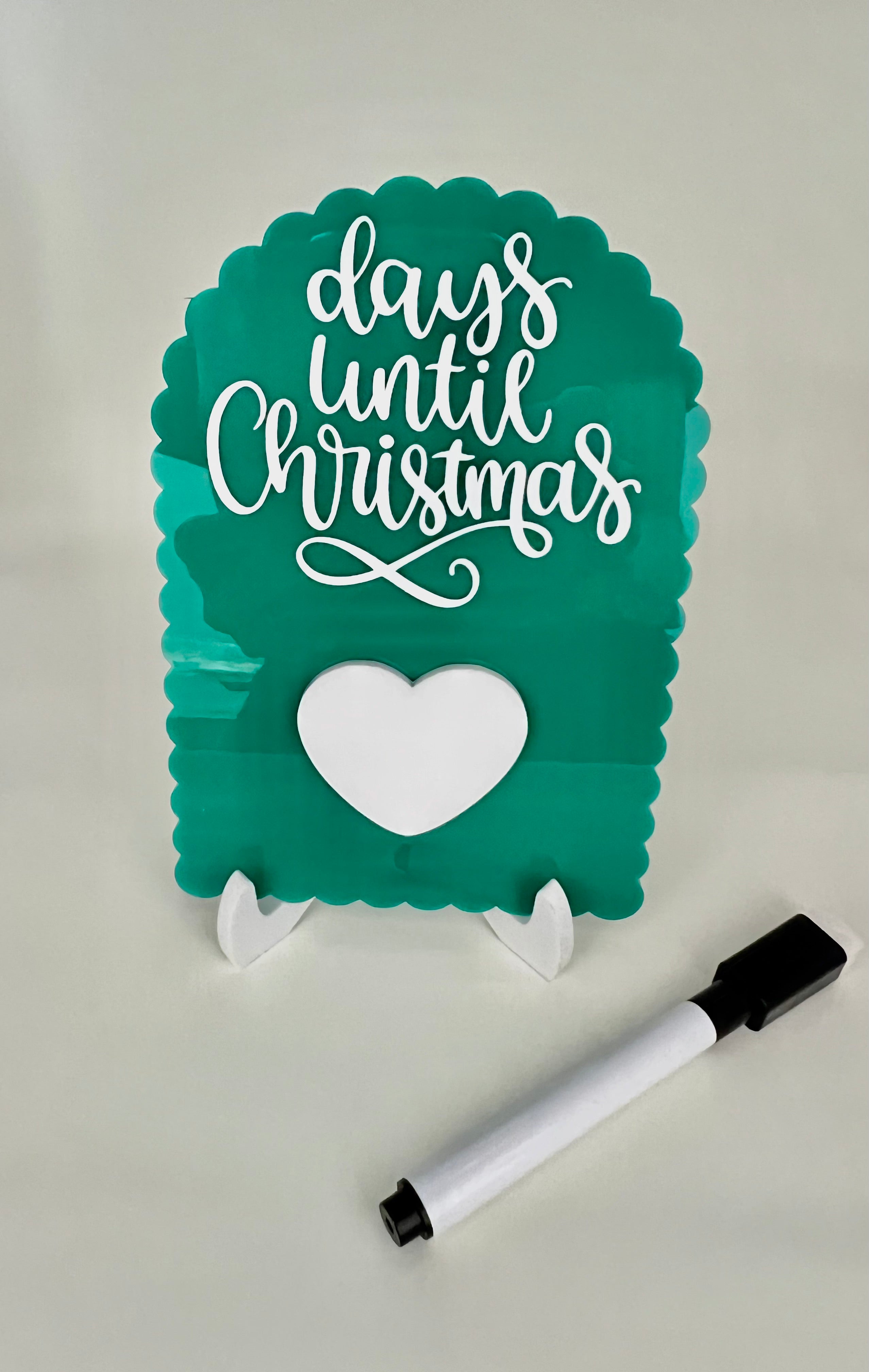 Acrylic Keepsake Board - Days Until Christmas